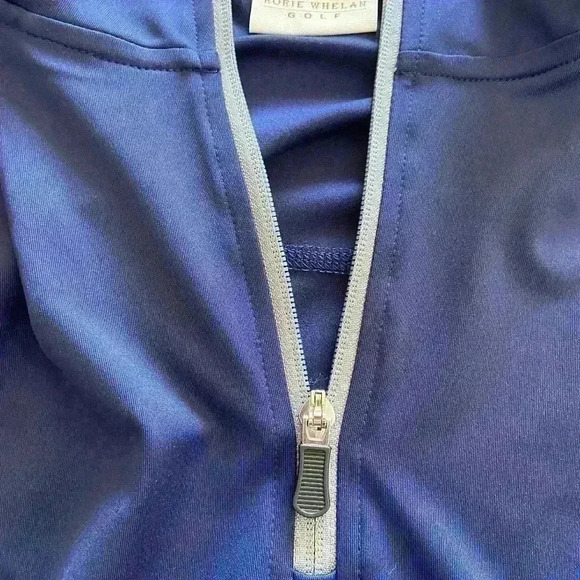 Rorie Whelan Mens M Navy Quarter Zip Golf Pullover Dry Wicking UPF 50 Activewear - Picture 8 of 10
